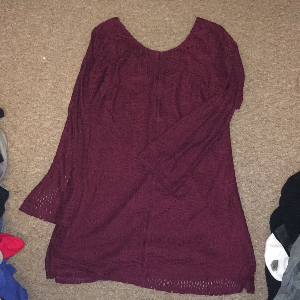 Maroon lacy dress